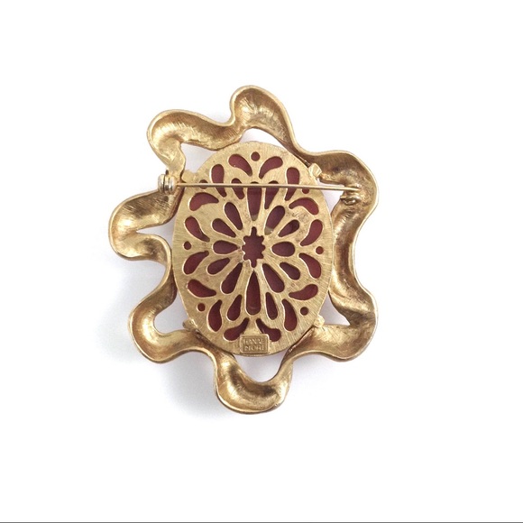 Hanae Mori Vintage Custom Jewelry Brooch - Picture 2 of 2